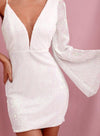 Amara White Sequins Dress