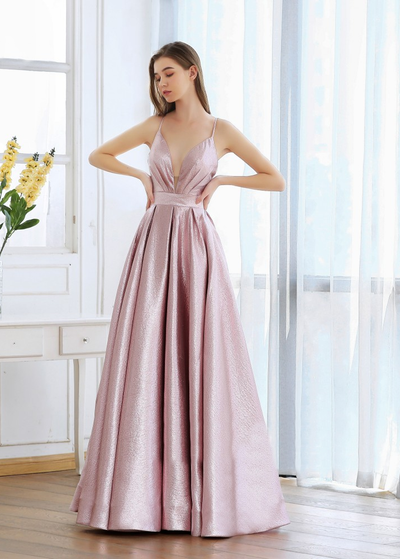 Dominique Metallic Gown