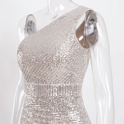 Felicia Sequins Gown - Silver