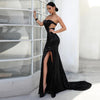 Riley Black Sequin Gown