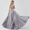 Letisha Satin Gown - Silver