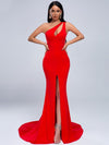 Claire One Shoulder Red Dress