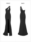Mikayla One Shoulder Gown - Black