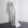 Milani One Sleeve White Gown