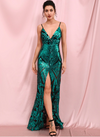 Willow Emerald Green Sequins Gown