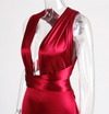 Imogen Multi-way Satin Gown - Wine Red