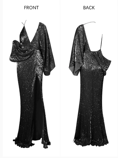 Milano Sequins Gown - Black