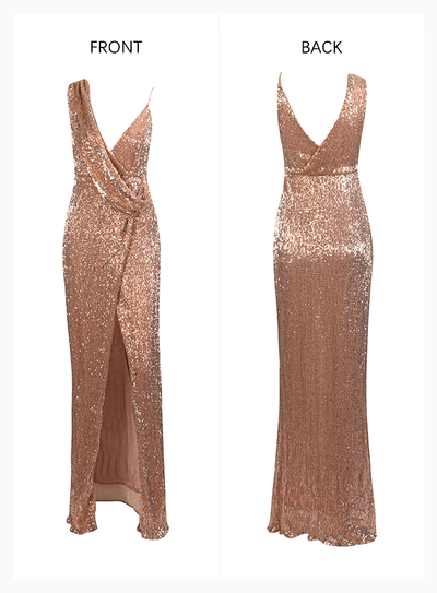 Misha Sequins Gown - Champagne