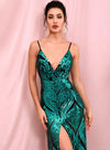 Willow Emerald Green Sequins Gown