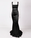 Cora Satin Gown - Black