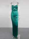 Madelyn Satin Dress - Green