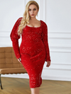 Berlin Sequins Dress - Red