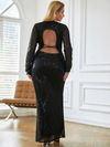 Lessie Black Sequins Dress