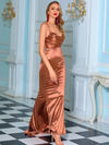 Kai Satin Gown - Copper Gold