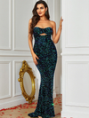 Layla Green Sequins Gown