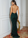Olivia Sequins Gown - Green