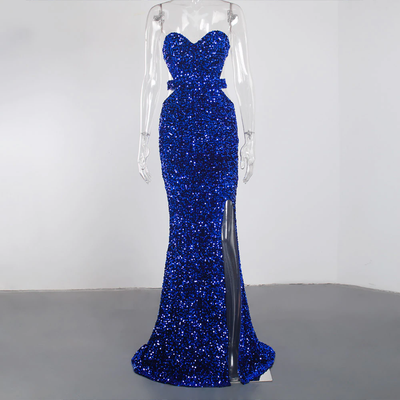 Isabella Sequins Gown - Navy Blue