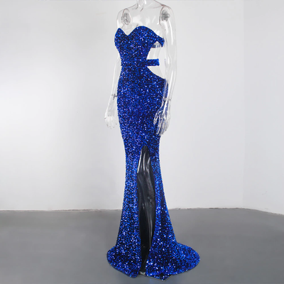 Isabella Sequins Gown - Navy Blue