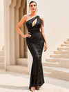 Harper Black Sequins Gown