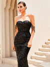 Gianna Black Sequins Gown
