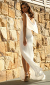 Camellia Satin White Gown